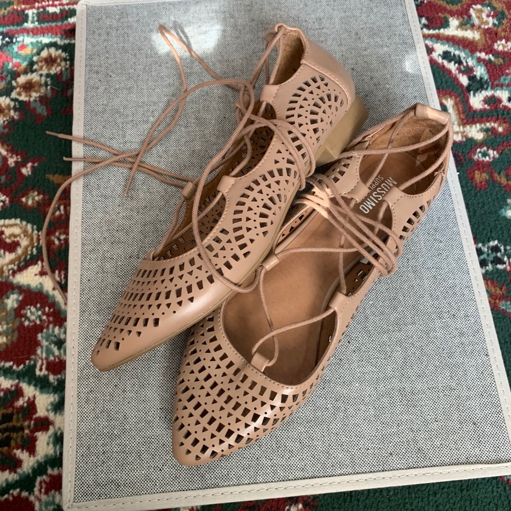 Lace up flats